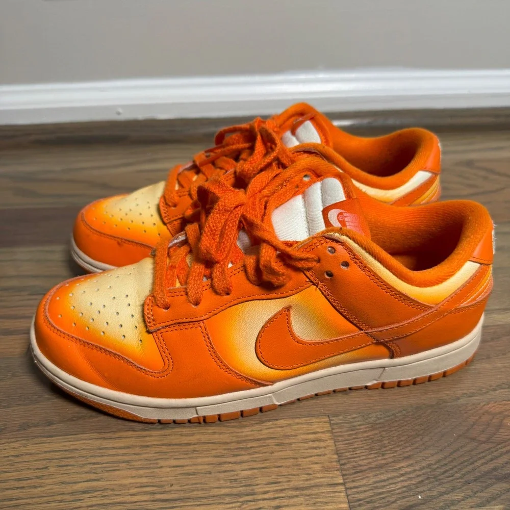 Nike Dunk Low Womens 8.5 Magma Orange DX2953-800 Gradient Pearl White Sneakers